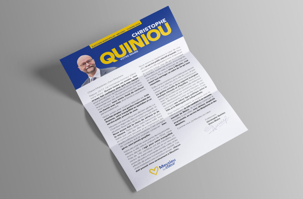 Christophe Quiniou adresse sa lettre de candidature aux Majolanes et Majolans