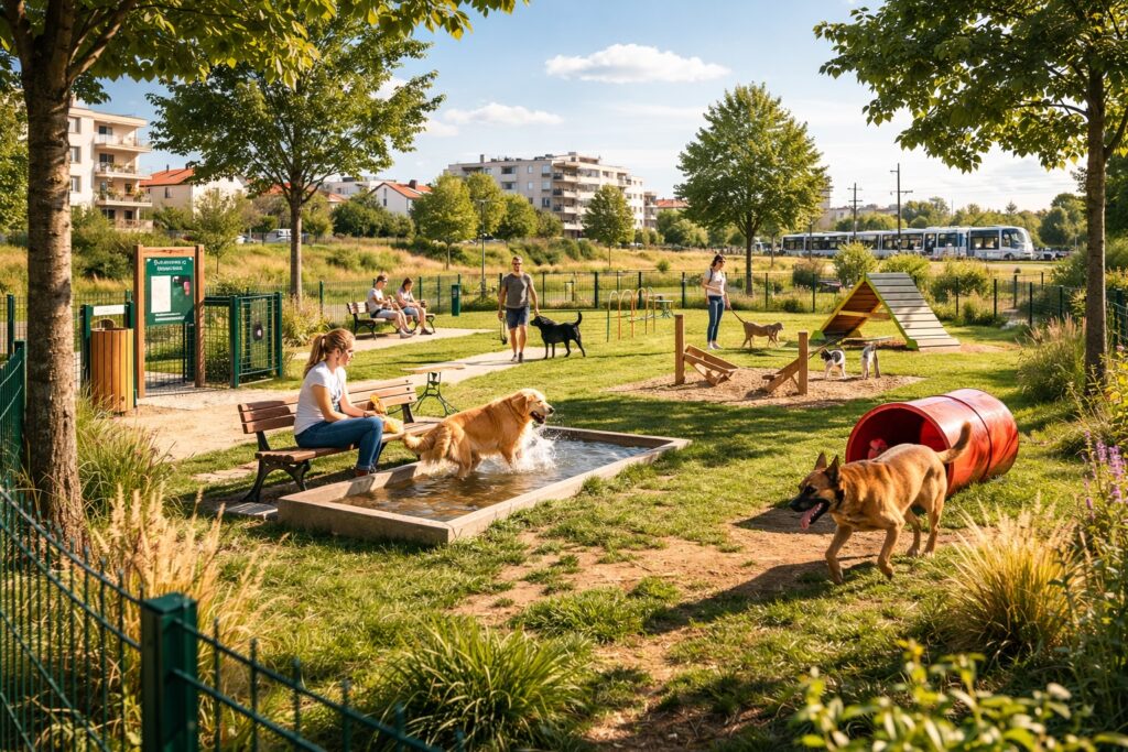 Parc à chiens à Meyzieu : création d’un espace sécurisé aux Servizières pour le bien-être animal