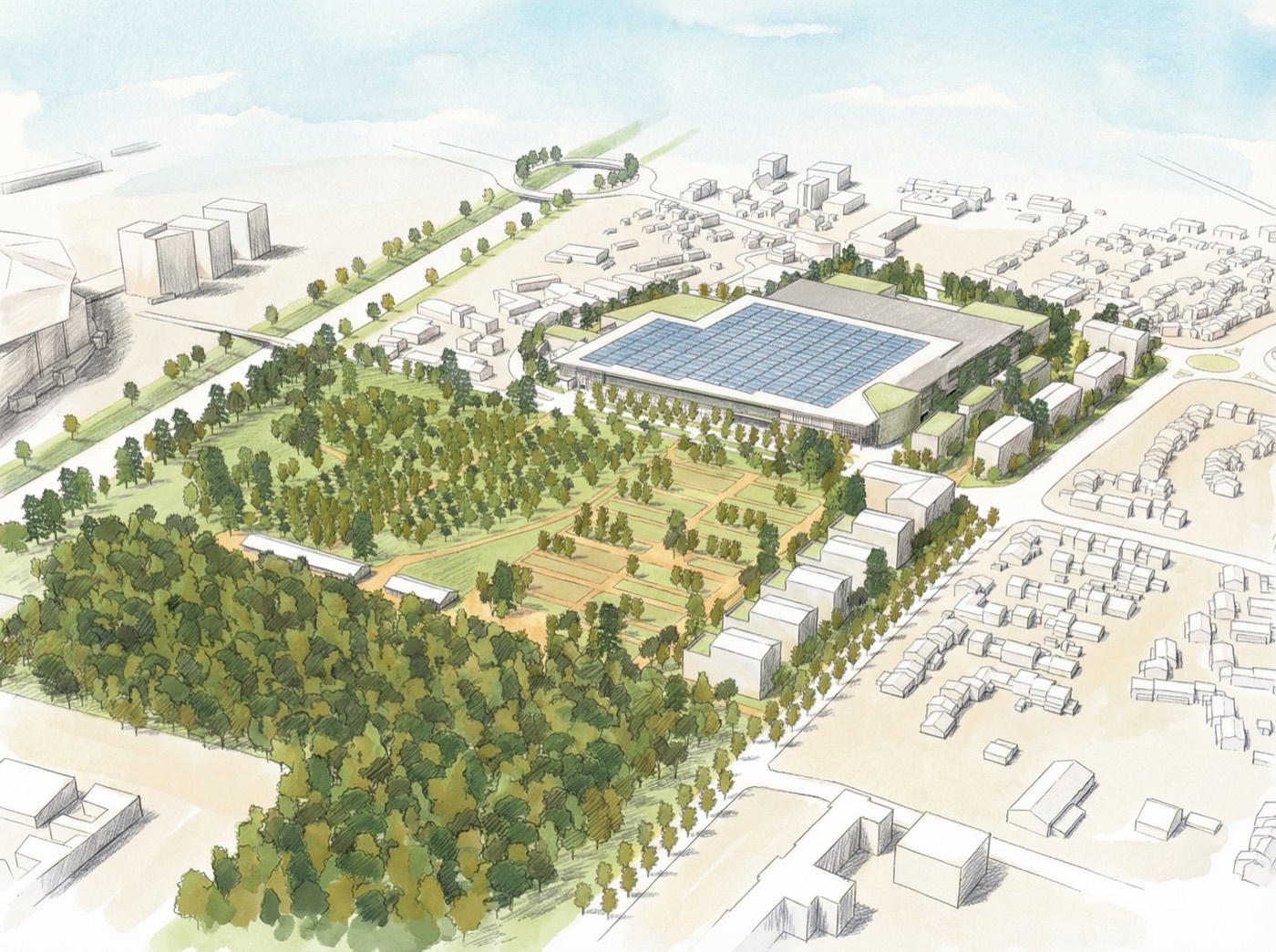 Illustration du projet d'entrée Ouest à Meyzieu